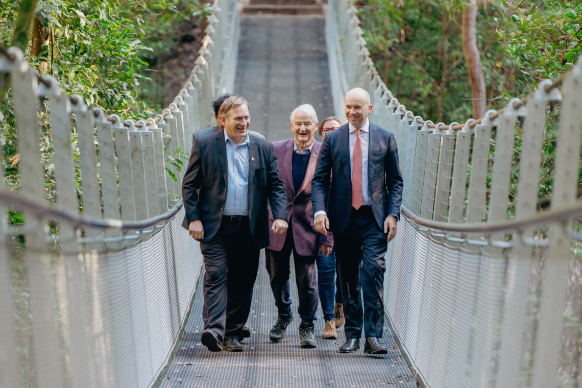 A New Swing Bridge in Pyes Creek Bushland, Cherrybrook Officially Opens