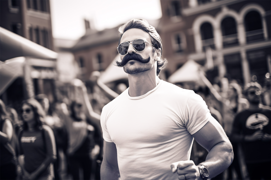AI Generated image, celebrating Movember