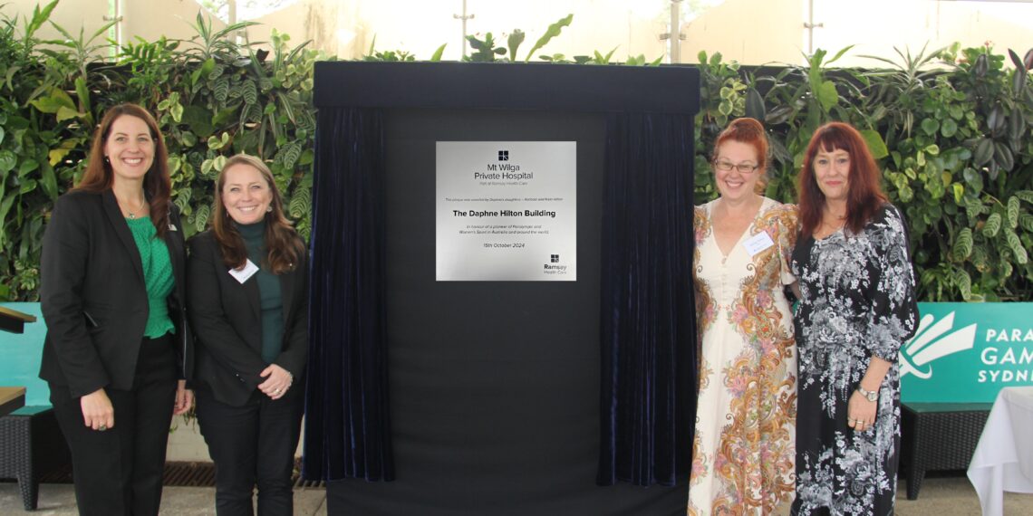 Paralympian Daphne Hilton Recognised at  Mt Wilga Hospital