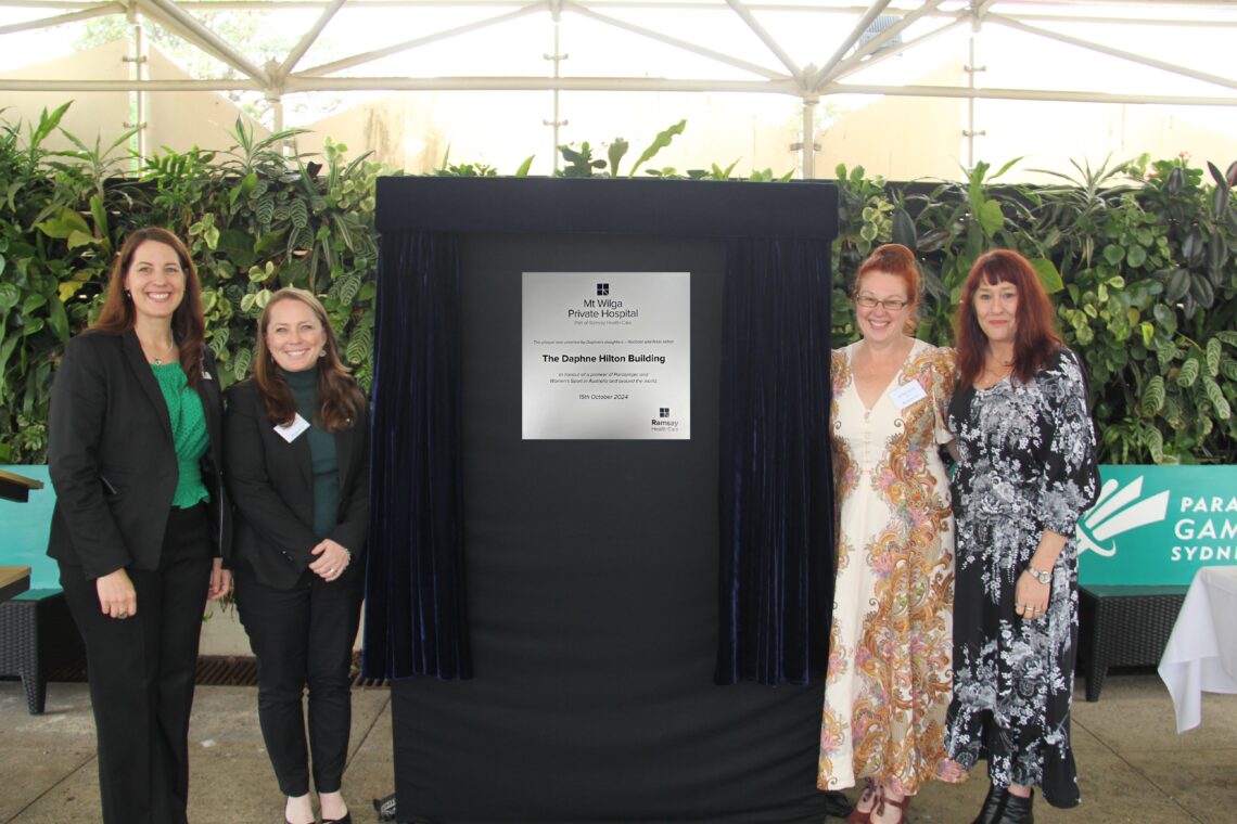 Paralympian Daphne Hilton Recognised at  Mt Wilga Hospital