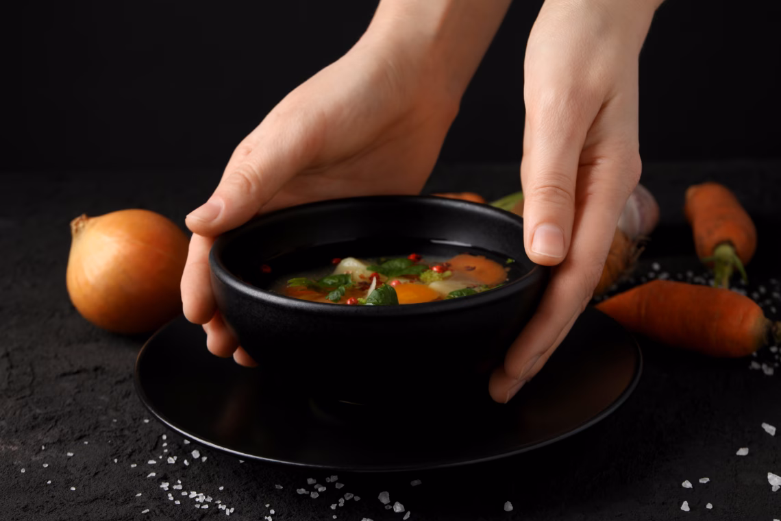 Vegetable soup, concept of healthy food, healthy nutrition