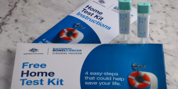 Australian Government at Home Bowel Cancer Test Kit.