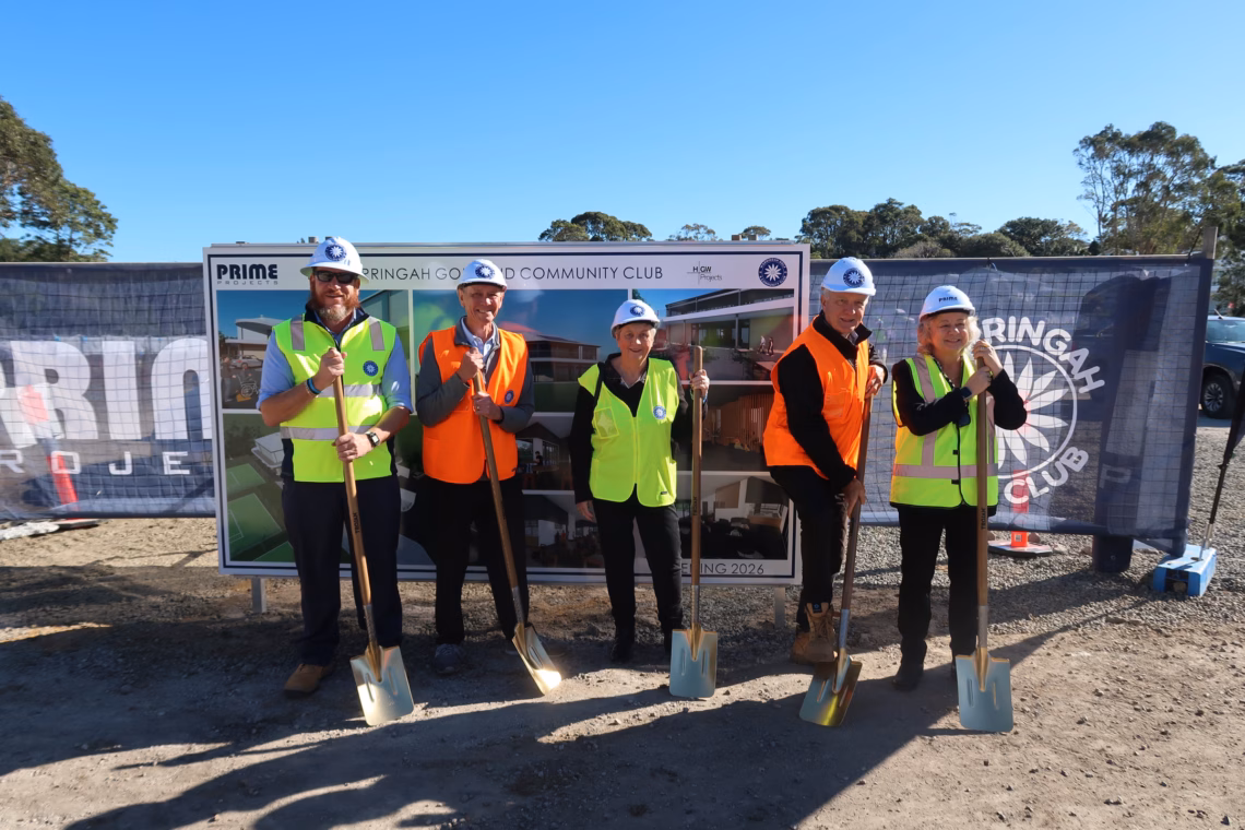 Ground-breaking ceremony at Warringah Golf Club site