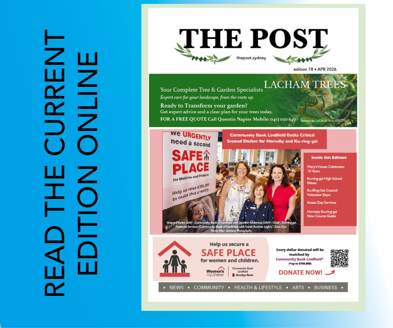 Front cover of Edition 78, April 2026 Edition of The Post Newsmagazine